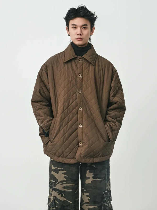 Diamond Vintage Loose Puffer Jacket